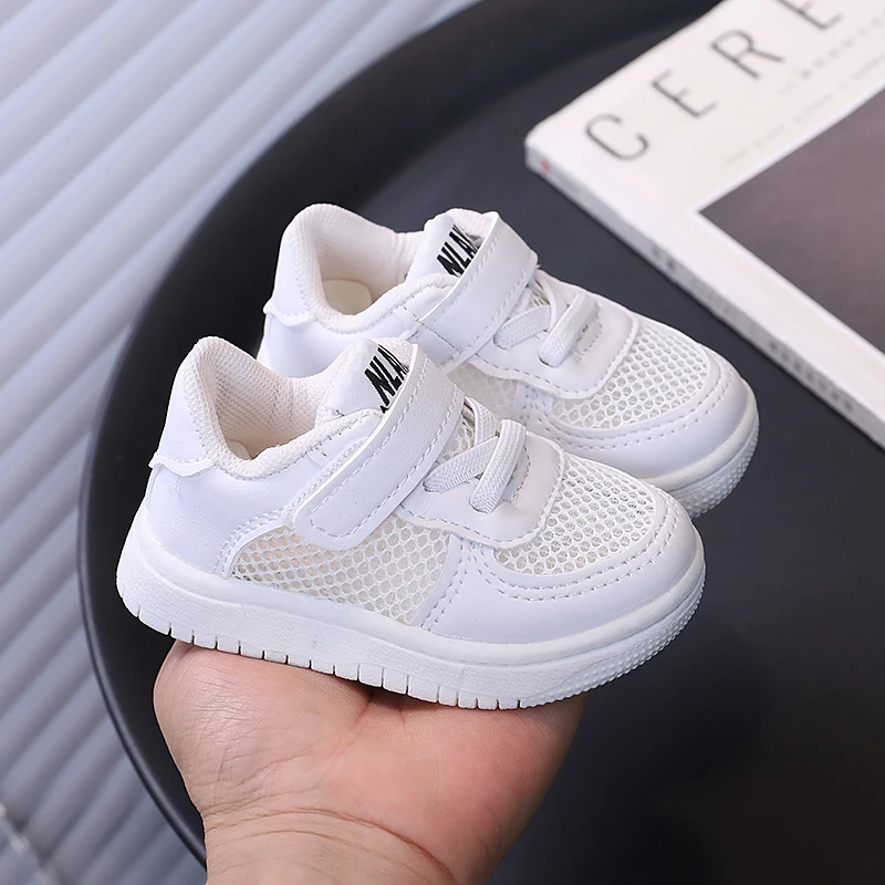 Kinder Sneakers, Sportschoenen, Jongens En Meisjes Baby Peuter Schoenen, Babyschoenen 2024 Holle Zomer Ademende Baby White Sh