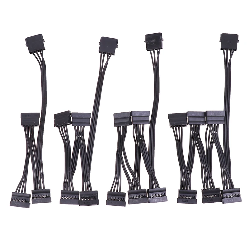 4Pin 1 Male To 3/4/5/6 Female Splitter Adapter SATA Power Hard Disk Extension Hard Drive Cable