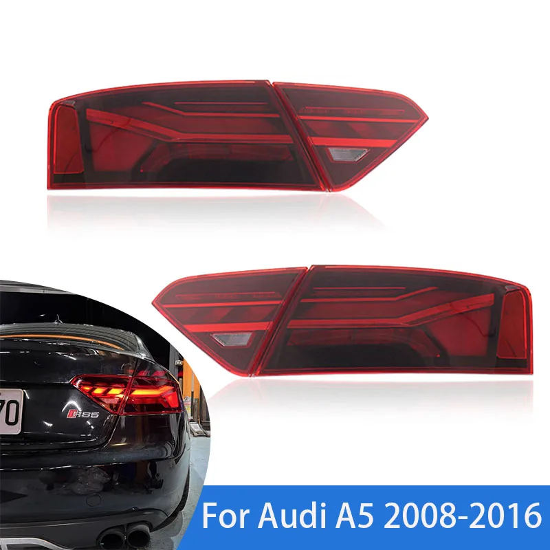 

For Audi A5 Taillight Assembly 2008-2016 DRL LED Flowing Turning Signal Rear Tail Light Auto Lamp Parts