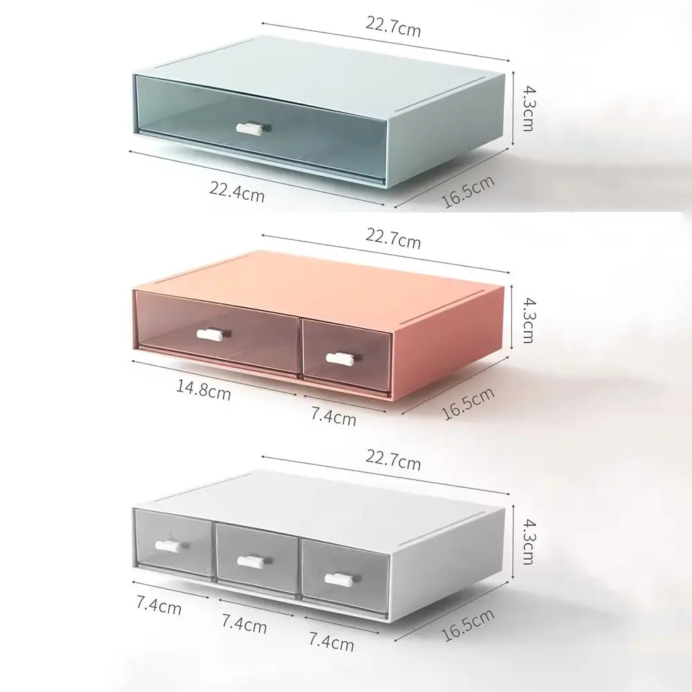Transparent Desktop Drawer Storage Box Drawer Style Desk Stationery Organizer Office Storage Tools Cosmetics Storage Rack