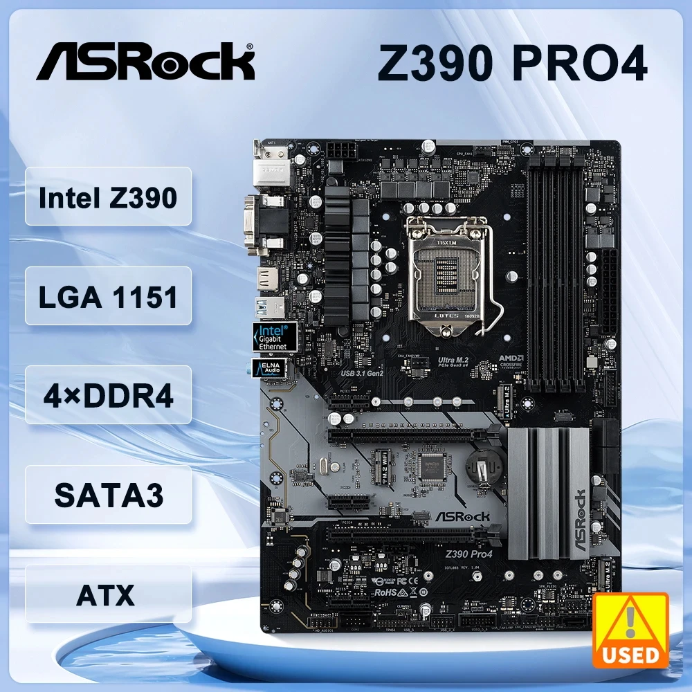 

LGA 1151 Motherboard Intel Z390 ASRock Z390 Pro4 4×DDR4 PCI-E 3.0 2×M.2 USB 3.1 HDMI ATX For Ninth/Eighth Gen Core i9-9900 cpu