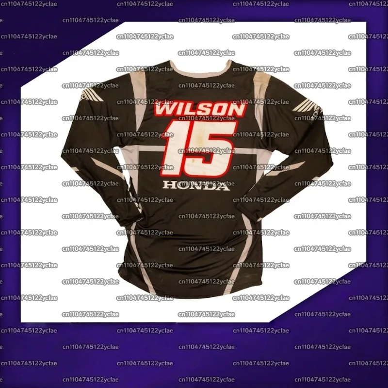 

Реплика для мотокросса Honda2025 # Джерси WILSON Honda Racing Autumn Team Reprint 15, свободный дышащий быстросохнущий длинный рукав с 3D принтом