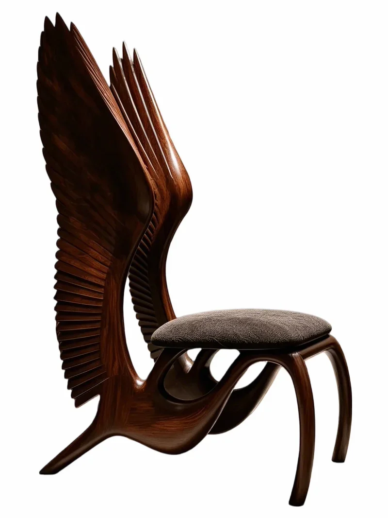 # Swan Leisure Chair Solid Wood North American Black Walnut Durable Modern Minimal Living Room Home Furniture