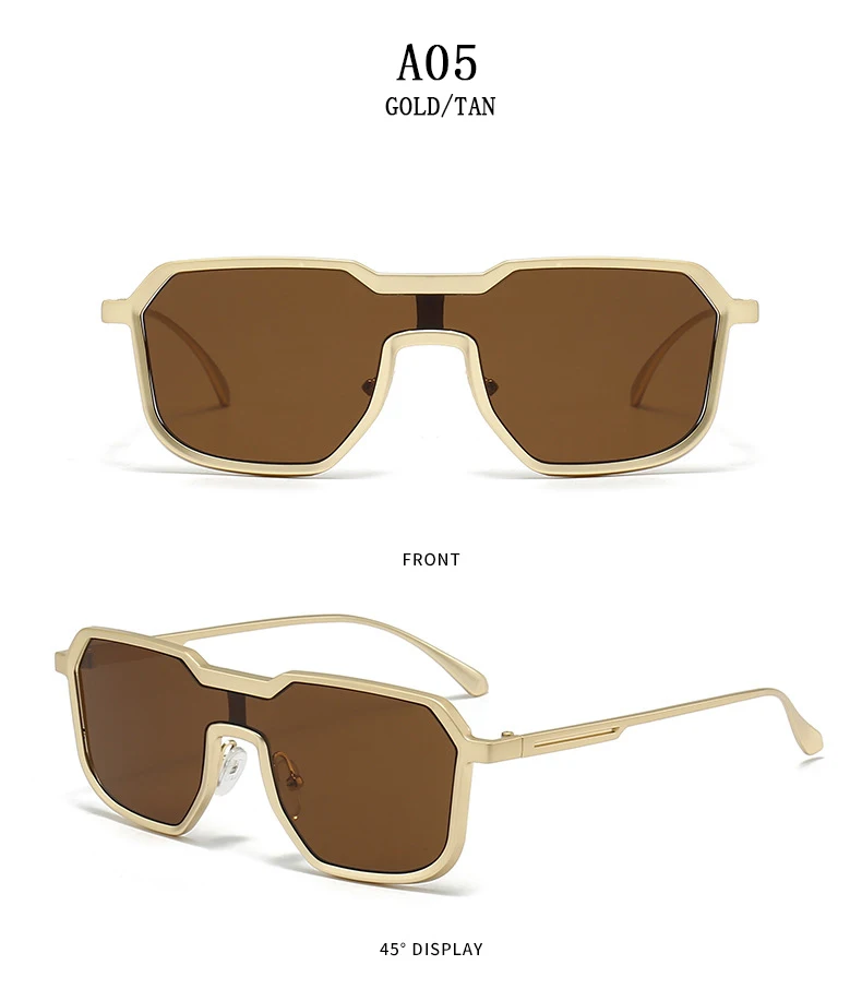 Schwere Metall Sonnenbrille Für Männer Steampunk Mode Gläser Vintage Shades Retro Platz Gafas De Sol Hombre Lunette De Soleil Homme – Detail 12