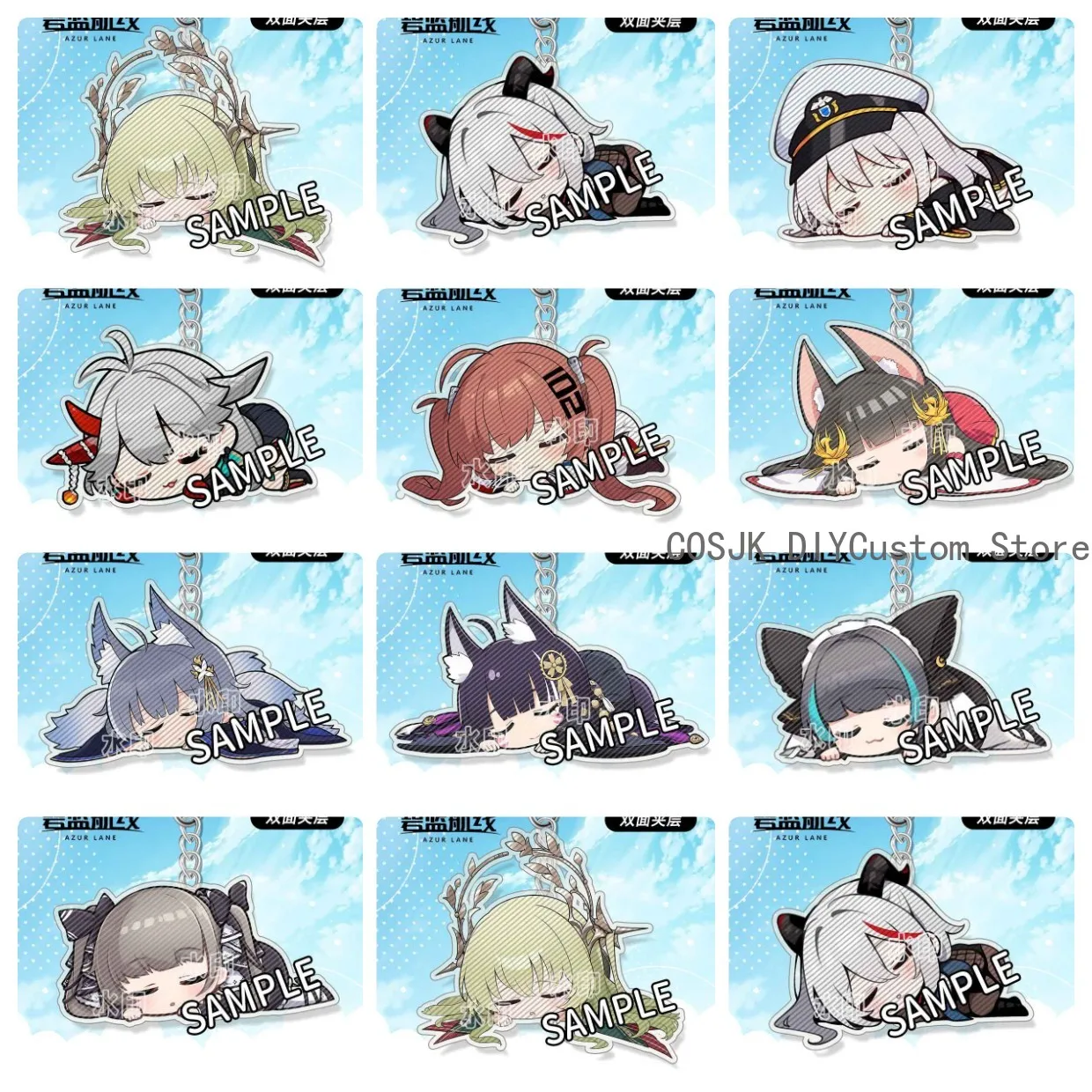 

Игровой акриловый брелок Azur Lane Enterprise Taihou Formidable 6 см, Q-версия, двусторонний, мультяшный, милый, подвеска-украшение для сумки, подарок