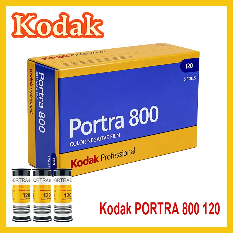 

Цветная пленка среднего формата 120 Kodak Portra 800, цветная негативная пленка 120, профессиональная высокоскоростная пленка для фотоаппаратов Holga 120