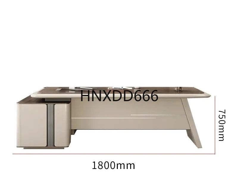 

Boss Desk Simple Modern Atmosphere President Manager Office Table and Chair Combination Light Luxury Furniture