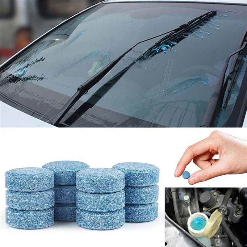 20pcs Car Windshield Cleaner Car Effervescent Tablets Glass Water Solid Cleaner Universal Automobile Accessories Spray Cleaner