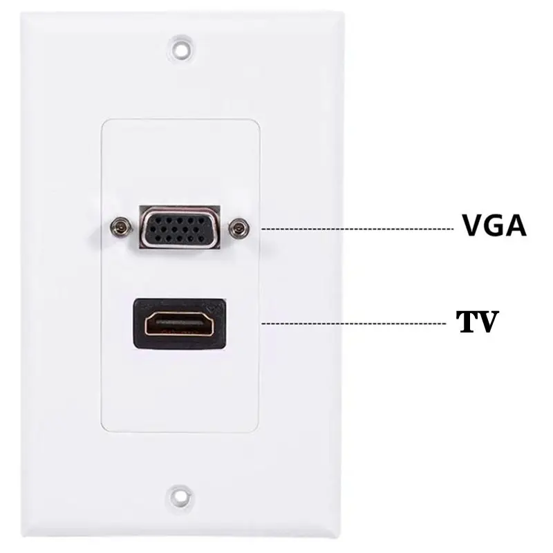 90 ° łokieć kompatybilny z VGA bezlutowniczy Panel VGA bezpośredni gniazdo komputerowe podwójny Port o wysokiej rozdzielczości 115*70mm