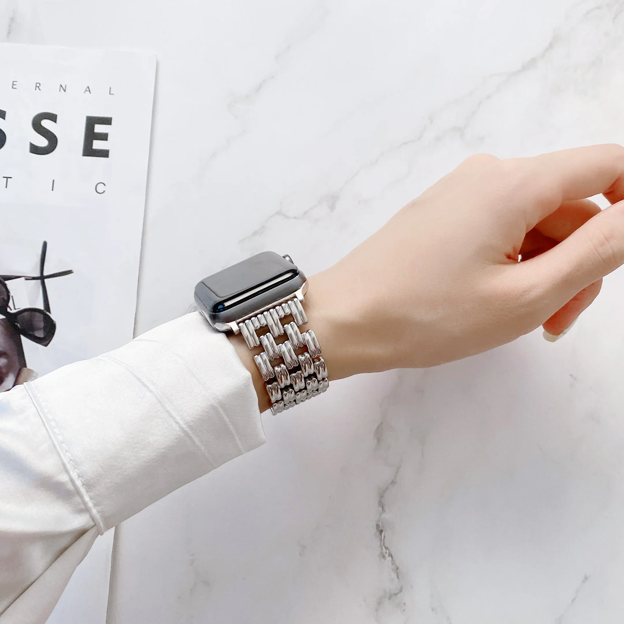 Metal strap For Apple watch band 45mm 41mm 44mm 42mm 40mm 46mm 49mm Link Bracelet Strap iWatch series Ultra 10 9 8 7 6 5 4 Belt