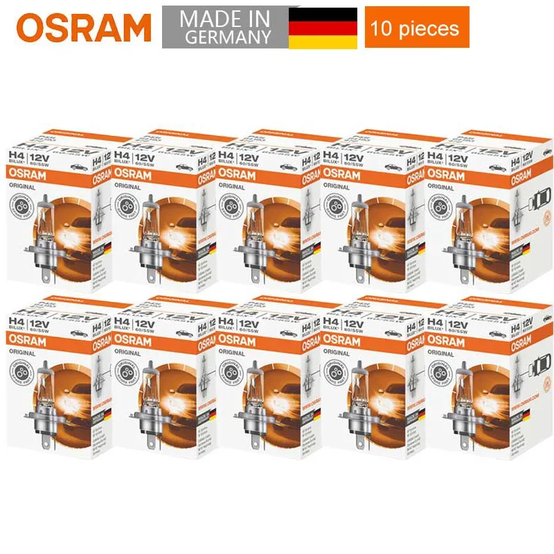 10pcs OSRAM H1 H3 H4 H7 H11 9005 9006 Original Lamp White Headlight H8 H9 H16 HB3 HB4 Fog Lamp Car Halogen Bulb Made in Germany