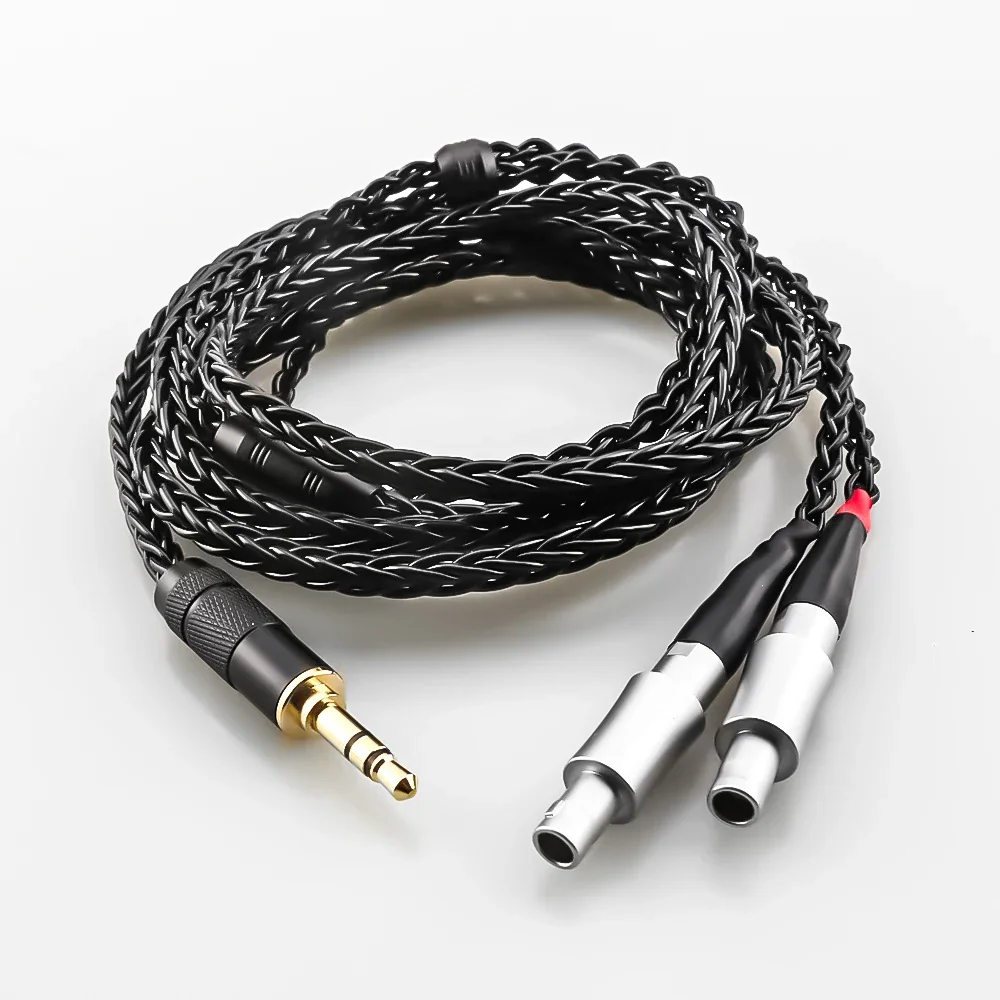 4 pin Xlr 4.4mm  2.5 mm 3.5mm 6.35mm jack 8Cores black Headphone Earphone Cable For Sennheiser hd 800 s hd800 hd800s