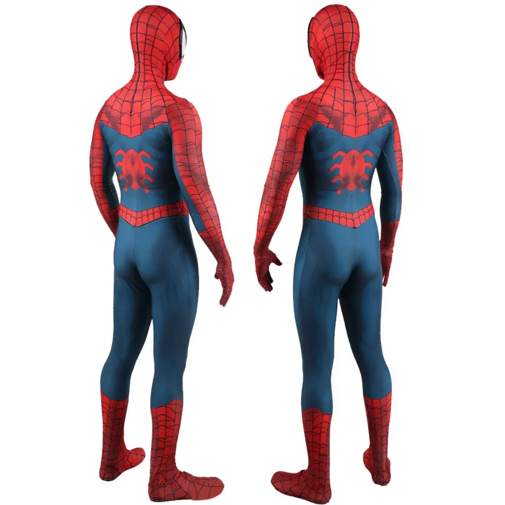 Spiderman Cosplay Traje Adulto, Jogo Borda do Tempo, Bodysuit de Super-Herói, Elastano, Roupas Zentai, Halloween, Fantasia