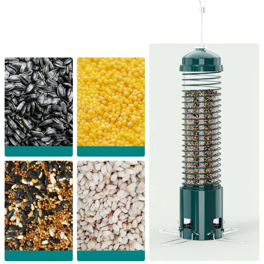 Spiral Dispenser Outdoor Hanging Bird Feeder For Garden Backyard Patio Decor Pet Bird Watching Accessory