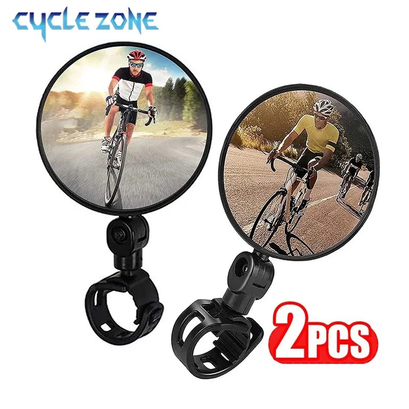 2 Stück Universal Fahrrad Rückfahrrad Rückspiegel 360 Grad Drehung Hilfs konvex spiegel MTB Rennrad Zubehör