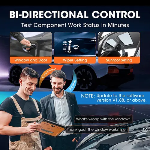 Imagen 2 del producto Escáner OBD2 automotriz OTOFIX D1 Lite, actualización de 2 años, Control bidireccional, herramienta de escaneo de diagnóstico de todos los sistemas, FCA SGW CAN FD y DoIP