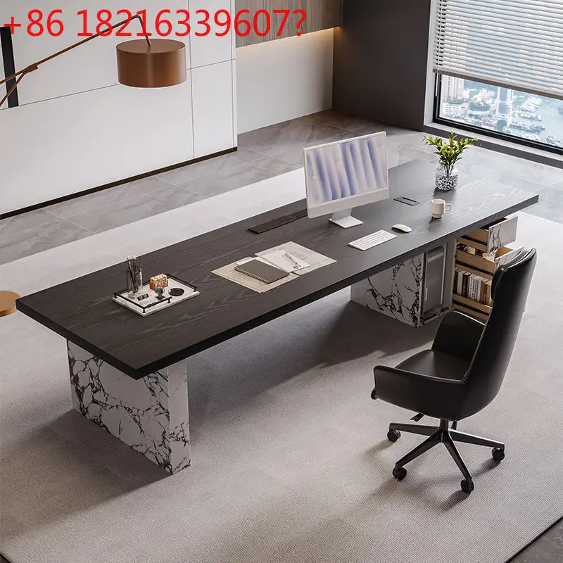

New solid wood generation simple office large board table desk computer desk light luxury sensory work