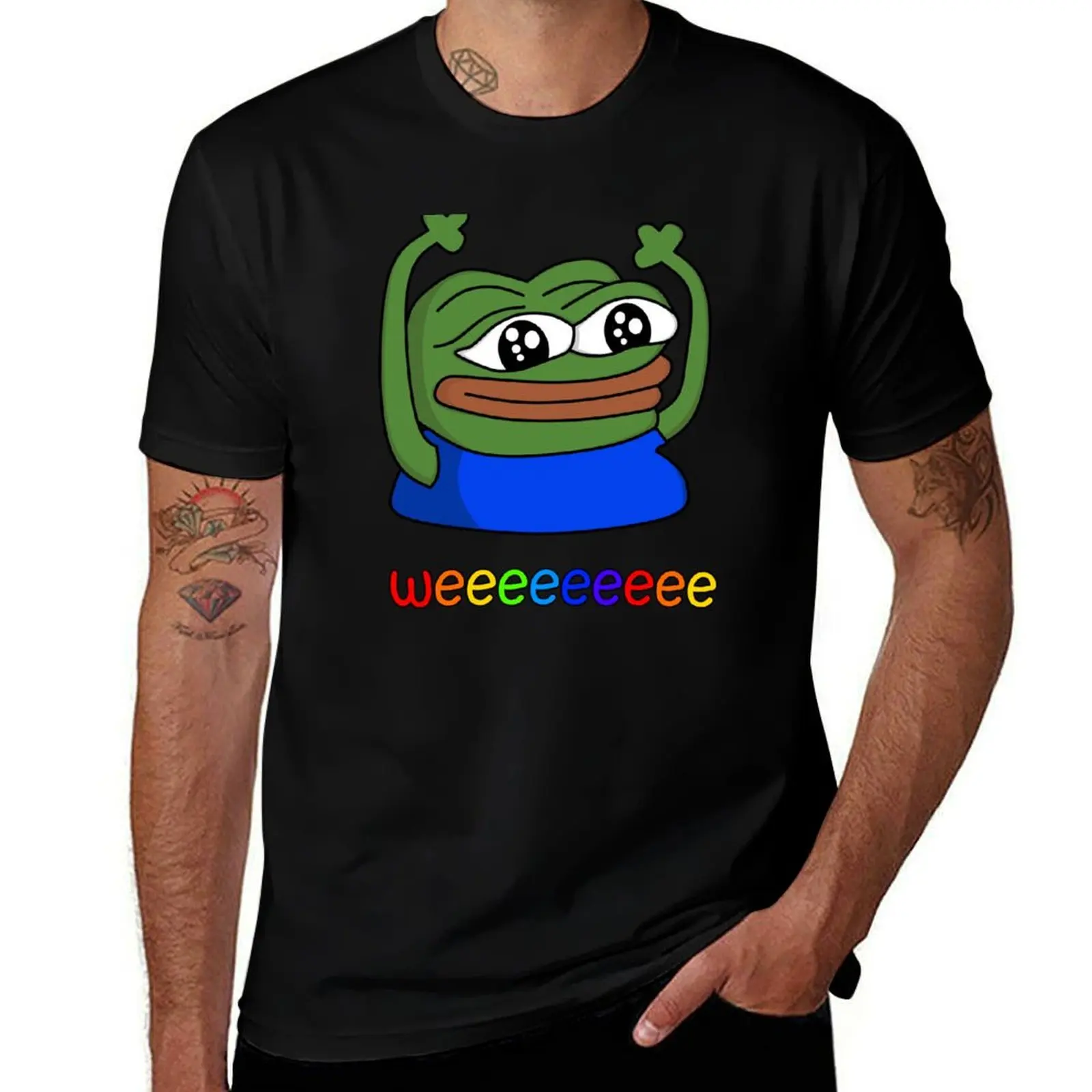 

HYPERS PepeHype weeeeeeeee T-Shirt cotton t shirts high quality man t shirt heavy cotton T-Shirt