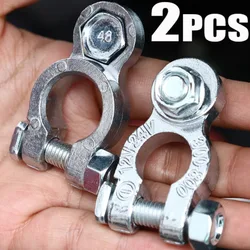 1 Pair Battery Terminal Clamp Zinc Alloy Positive & Negative Pole Auto Car Screw Connector Car Battery Terminal Clamp