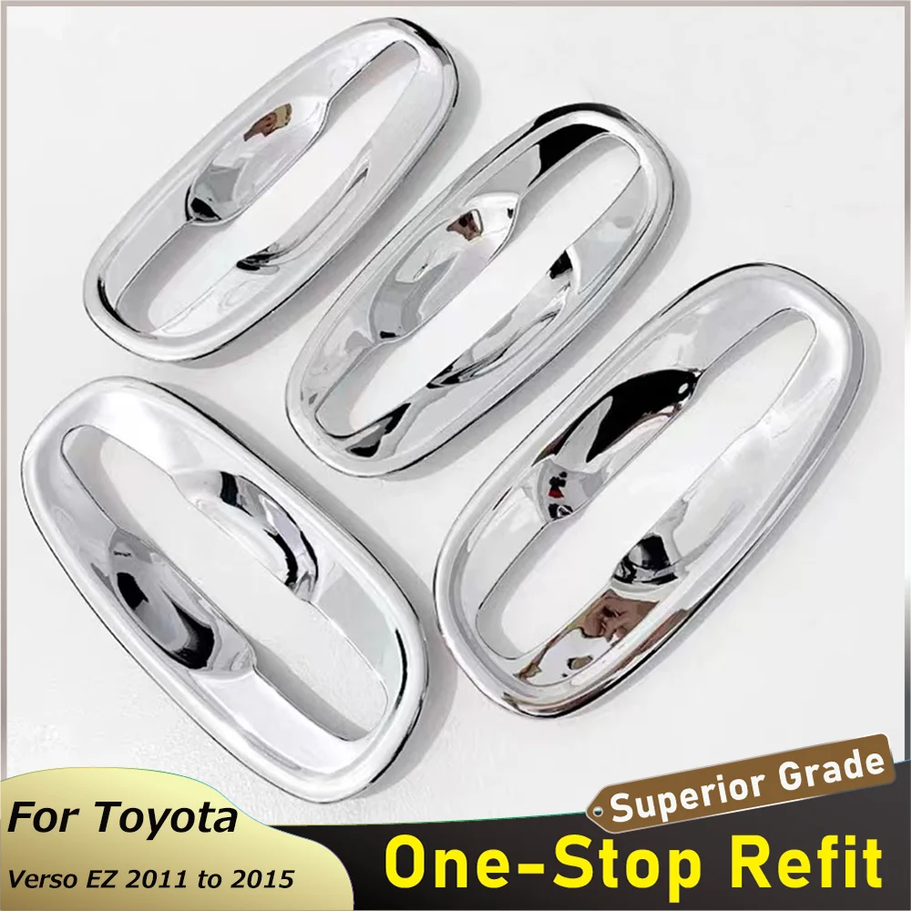 ABS Chrome Car Outer Door Bowl Cap Frame Cover For Toyota Verso EZ 2011 2012 2013 2014 2015