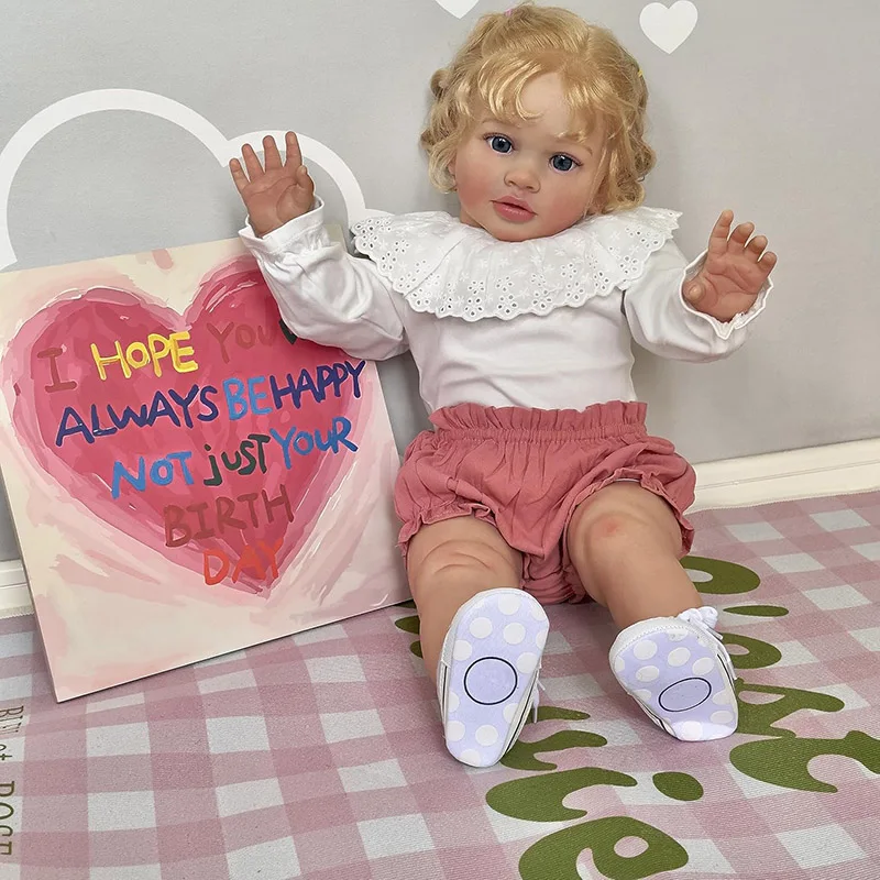 66cm Already Finished Doll Pippa Handmade Real Looking Baby Dolls Hand Painted Skin with Visible Veins