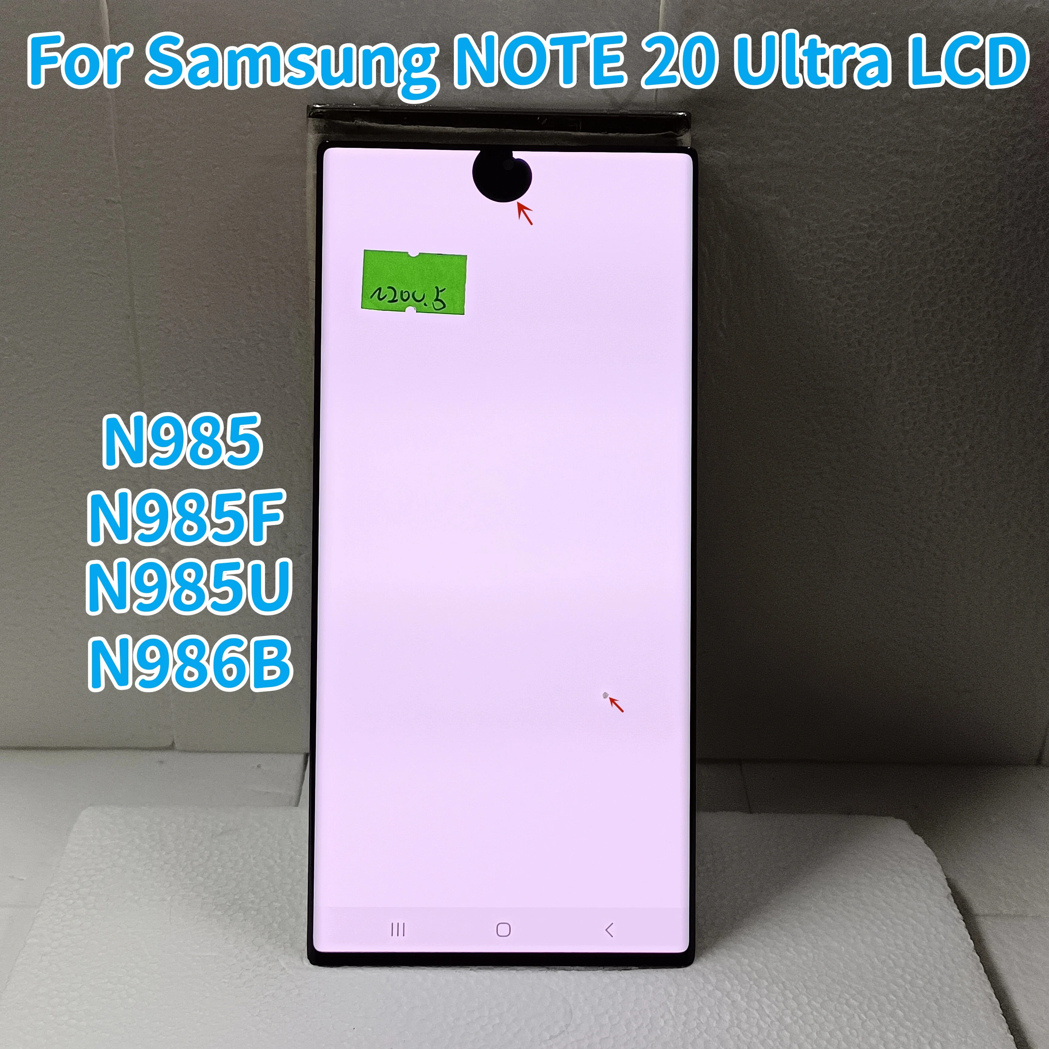 

High Quality Amoled For Samsung Galaxy Note 20 Ultra LCD Display N985f N985f/ds N986b N986u Touch Screen Digitizer,With Defects