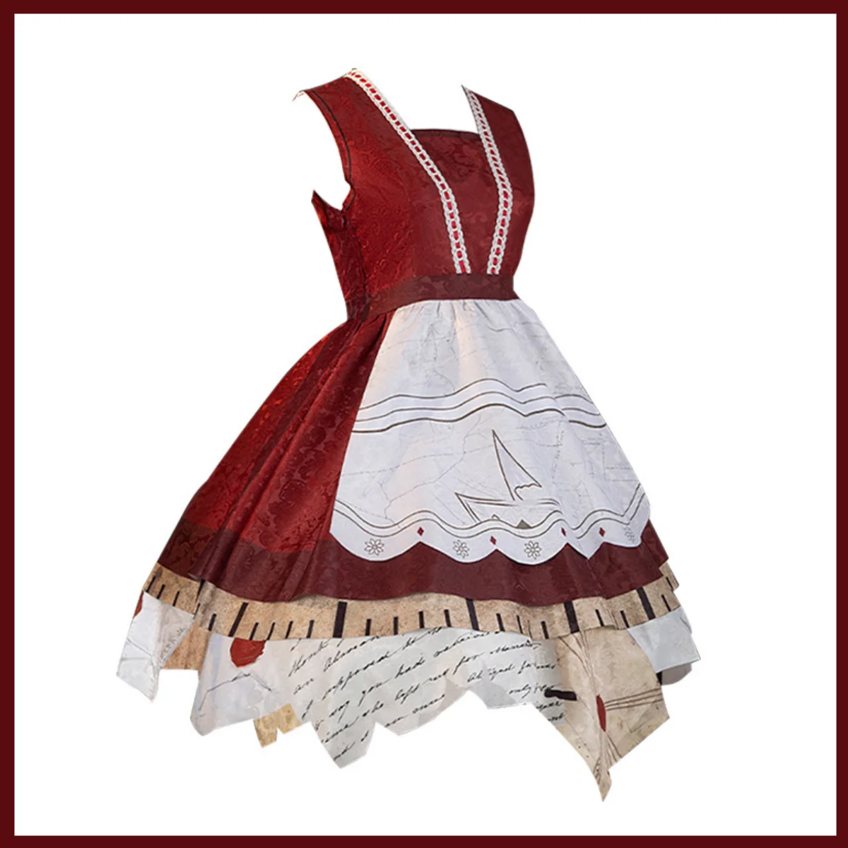 Game Identity Ⅴ Survivor Memory Little Girl Alice Cosplay Costume Aging Skin Wig Red Dress Lolita Woman Lovely Halloween Suit