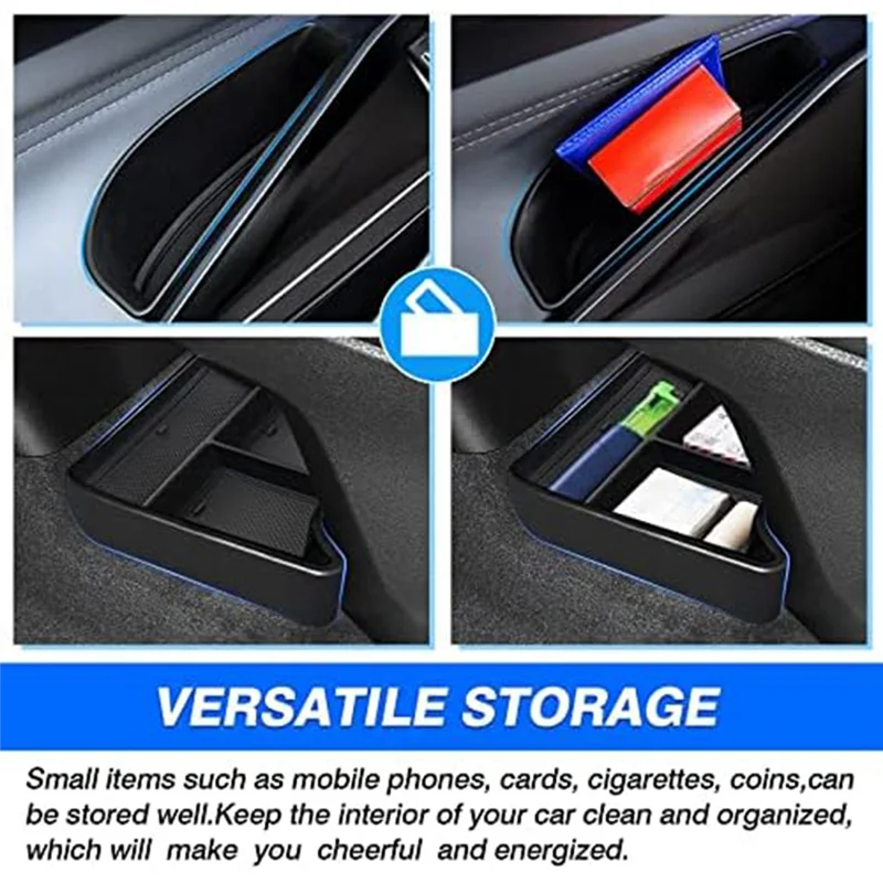 ل Id.4 VW Id4 2021-2023 صندوق تخزين وحدة التحكم المركزية وحدة التحكم المركزية أسفل إدراج صينية صندوق تخزين جانبي للباب #6