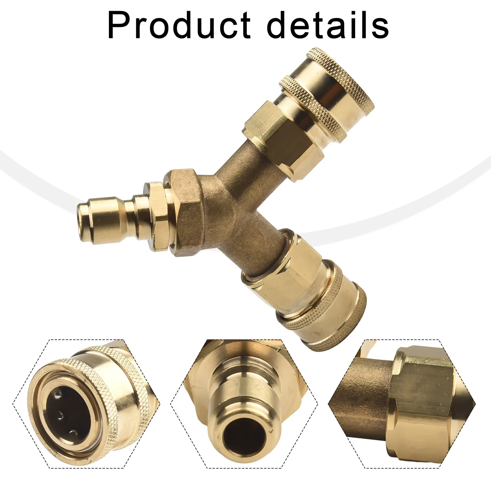 

High Quality High-pressure Washer Washer Tee Splitter Three-way Converts Brass Dual System For 4.0 GPM Splitter