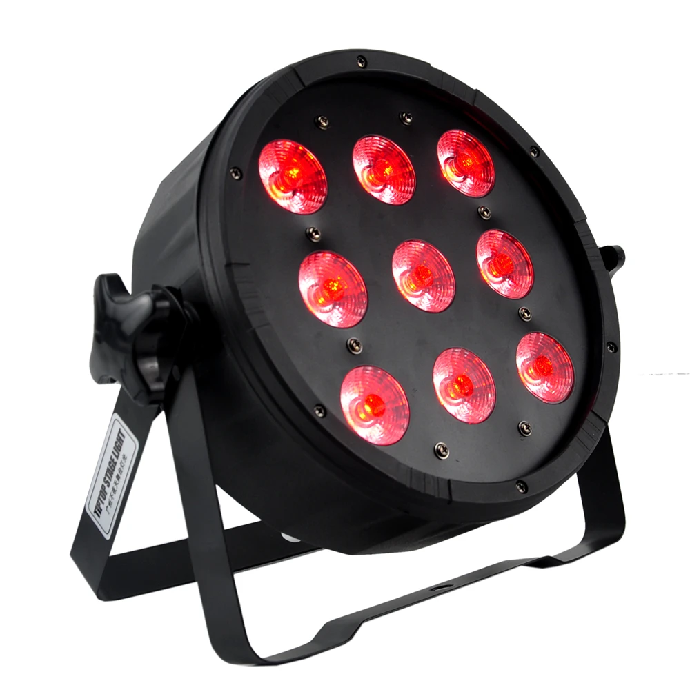 New Model 9x6W RGBWA UV 6IN1 Plastic Flat Led Par Light Fan Cooling 6 Color Cheap Par Cans DMX Control 6/10 Channels Power Con