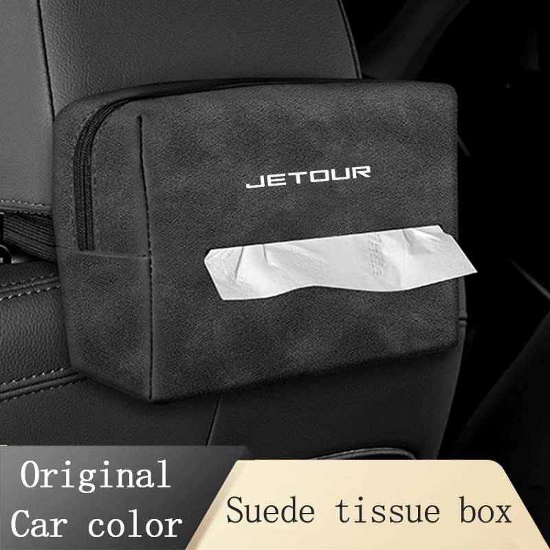 

For Jetour DASHING X-1 Plus X70 X70M X70S X90 X95 X90PLUS Car Tissue Bag Suede Protector Cover Seat Back Paper Box Accessories