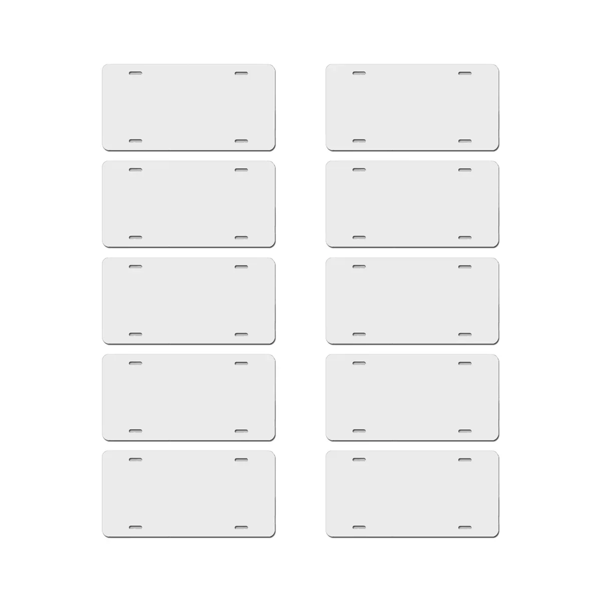 Pop 10Pcs Sublimation License Plate Blank Heat Thermal Transfer Sheet Car License Plate Tag For Car Decoration Custom,12X6In