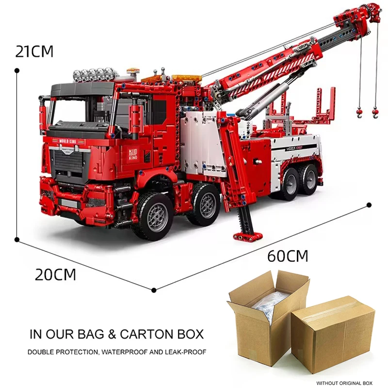 MOLD KING 17027 Camion Tecnico Giocattoli FAI DA TE APP e RC Motorizzato Fuoco Rescue Modello di Veicolo Building Blocks Mattoni Per Bambini Regali Di Natale