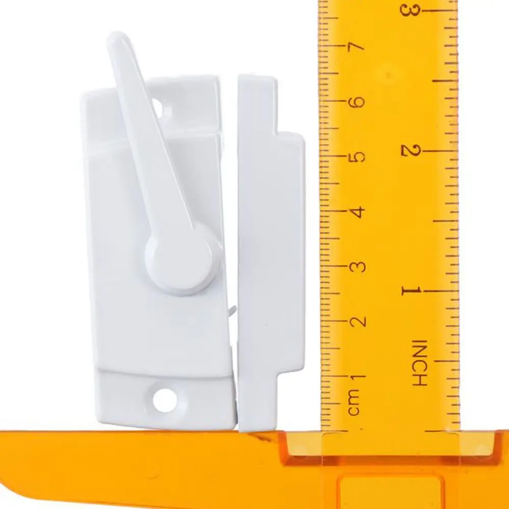 Picture 7: Cam Action Window Sash Locks with Keeper White Sliding Window Sash Locks for Double Hung Window Security