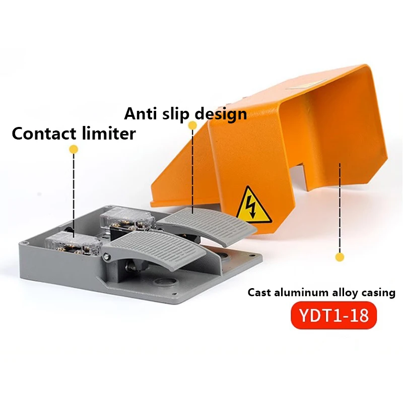 YDT1-18 Foot treadle Switch Pedal Foot Control Switch 250V 380V 10A double pedal use for bending machine punch