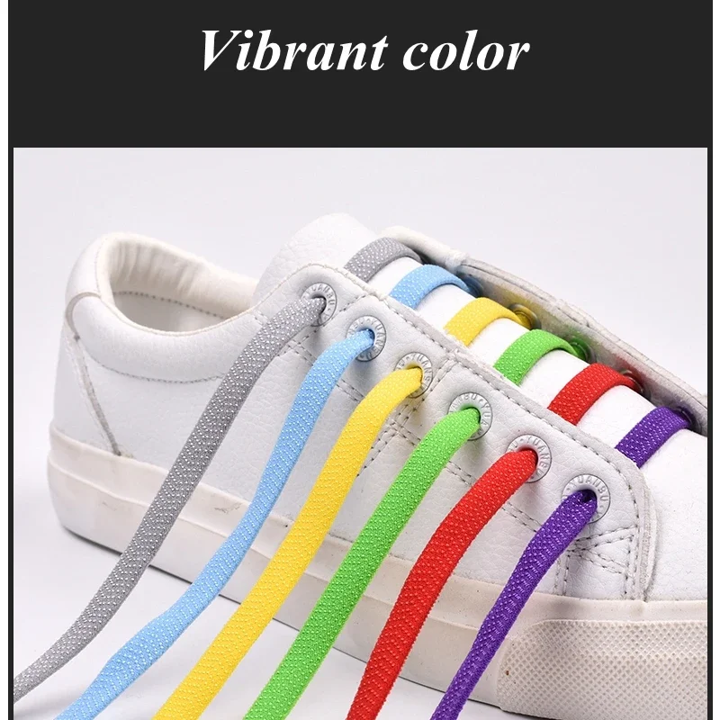 Elastic Shoelaces Flat No Tie Shoe Laces Quick Cross Buckle Locking Shoelace Kids Adult Leisure Sneakers Lazy Lace Rubber Band