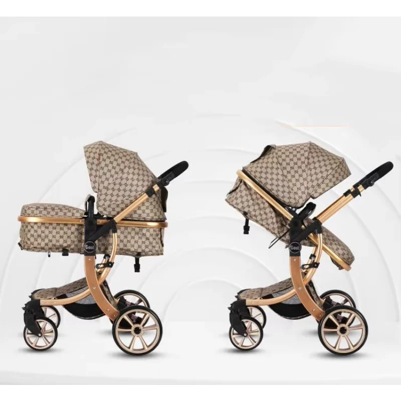 2022 Factory Hot selling 3 In 1 Luxury baby stroller,lightweight baby stroller one step folding baby cart