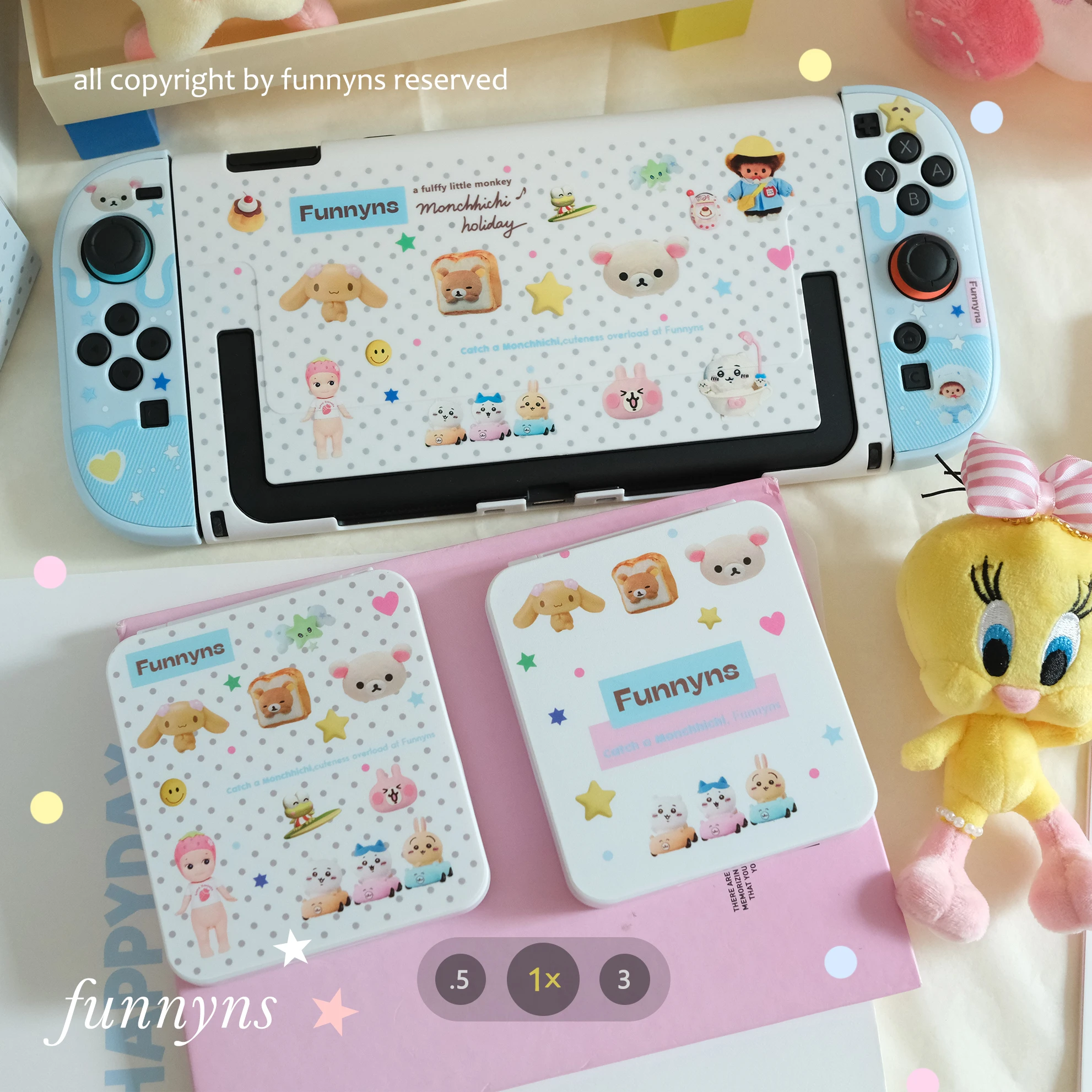 [متوفر] لطيف Rilakkuma الكرتون مخصص واقية قذيفة Switcholed هارد شل Ns واقية قذيفة أنيمي الطرفية لعبة هدية