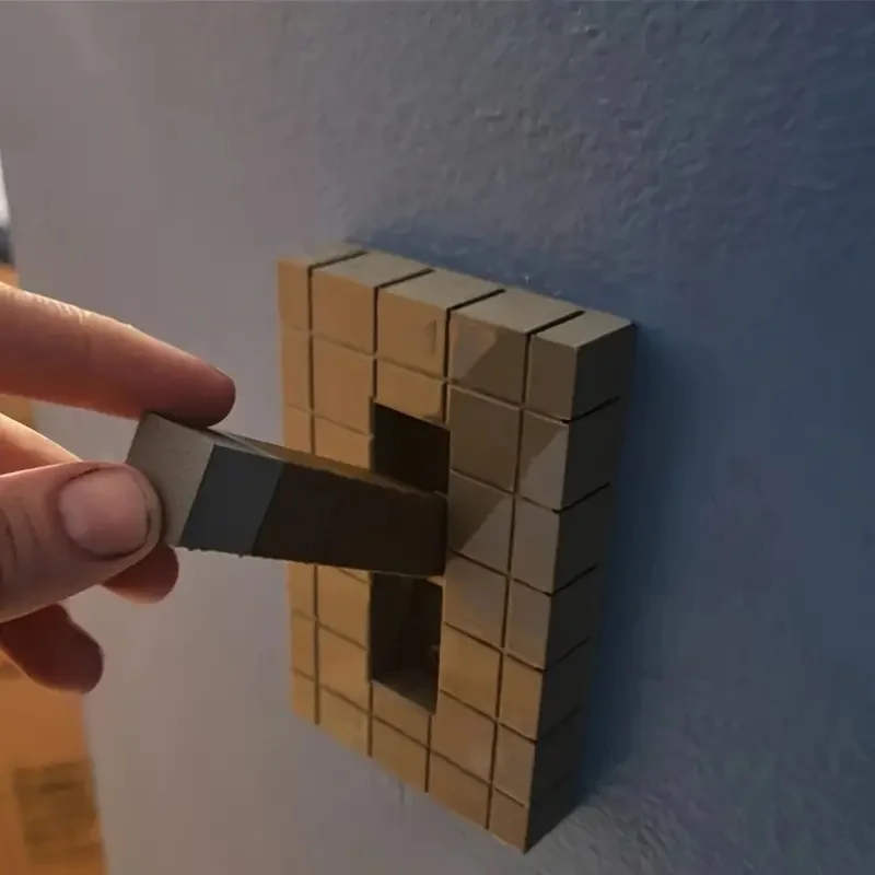 3D Printed Pixel Cover Wall Decorations for Home Kitchens, Made of Plastic, Non-Electric, Creative and Stylish Home Decor