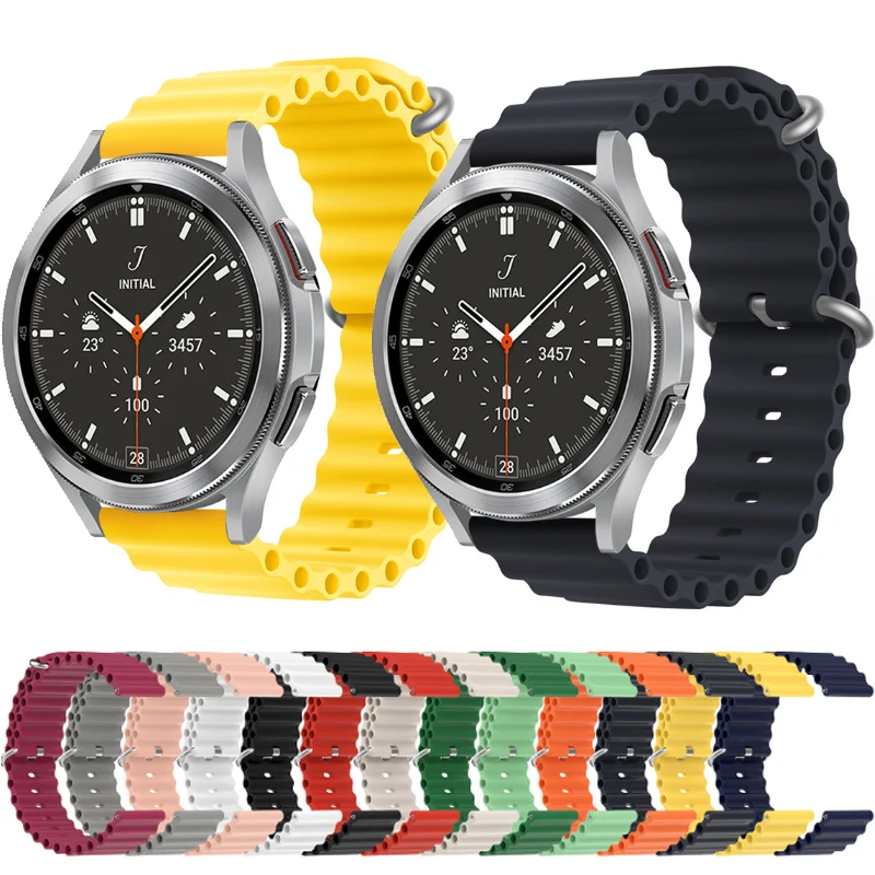 

Silicone Ocean Strap for Samsung Galaxy Watch 6 5 4 44mm 40mm Galaxy Watch 5 Pro 45mm Magnetic Buckle Band For Watch 6 Class