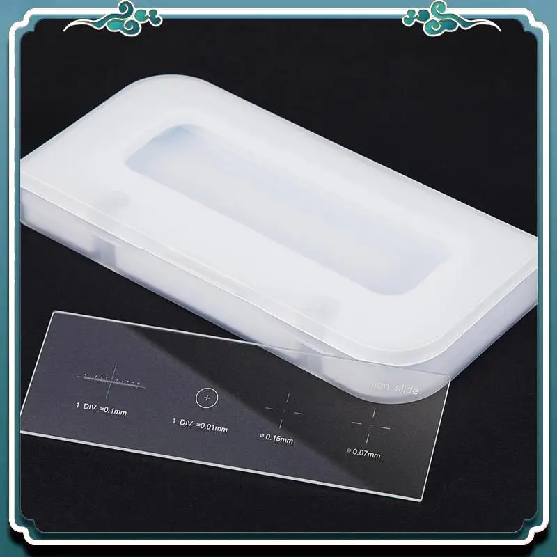 سهلة الاستخدام 0.01 مللي متر المجهر معايرة الشريحة حاكم عبر المرحلة المجهر شبكاني معايرة كاميرا حاكم #4