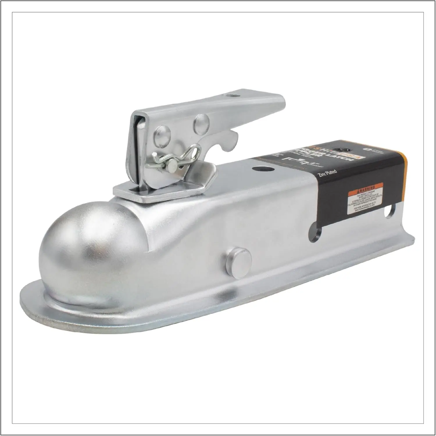 USA GH 25153 وصلة مقطورة اللسان المستقيمة لقناة 2 بوصة، كرة وصلة 2 بوصة، 3500 رطل، طلاء الزنك #1