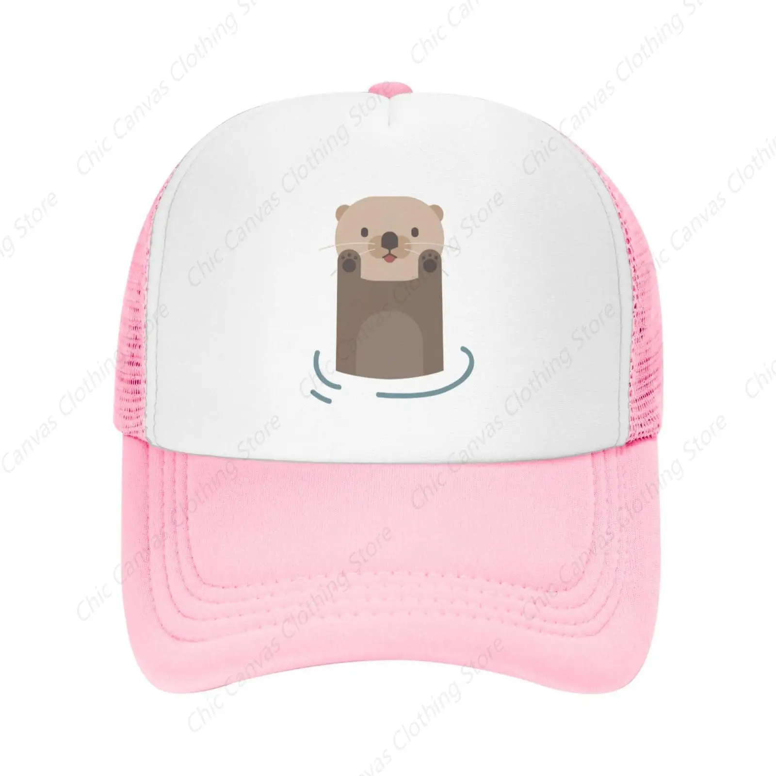 

Sea Otter Raise a Hand Cute Baseball Dad Cap Funny Distressed Trucker Cap Unisex Baseball Hat Summer Adjustable Sunshade Hat