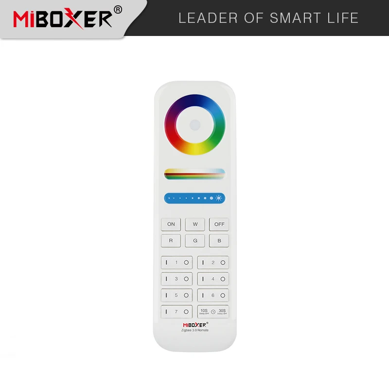 Miboxer nowy kontroler FUT089Z Zigbee 3.0 RGB + CCT bezprzewodowy pilot 7-strefowy ściemniacz sterujący do świateł LED serii Zigbee 3.0