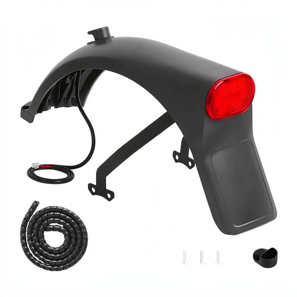 For For 5 Pro Electric Scooter Fender Mudguard Set Rear Splash Guard Taillight Bracket With Wiring Components