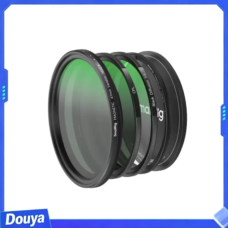 Small Rig 4726 5-in-1 Attachable Filter Kit VND 2-32 & CPL & 1/4 Effect Black Mist (67mm)