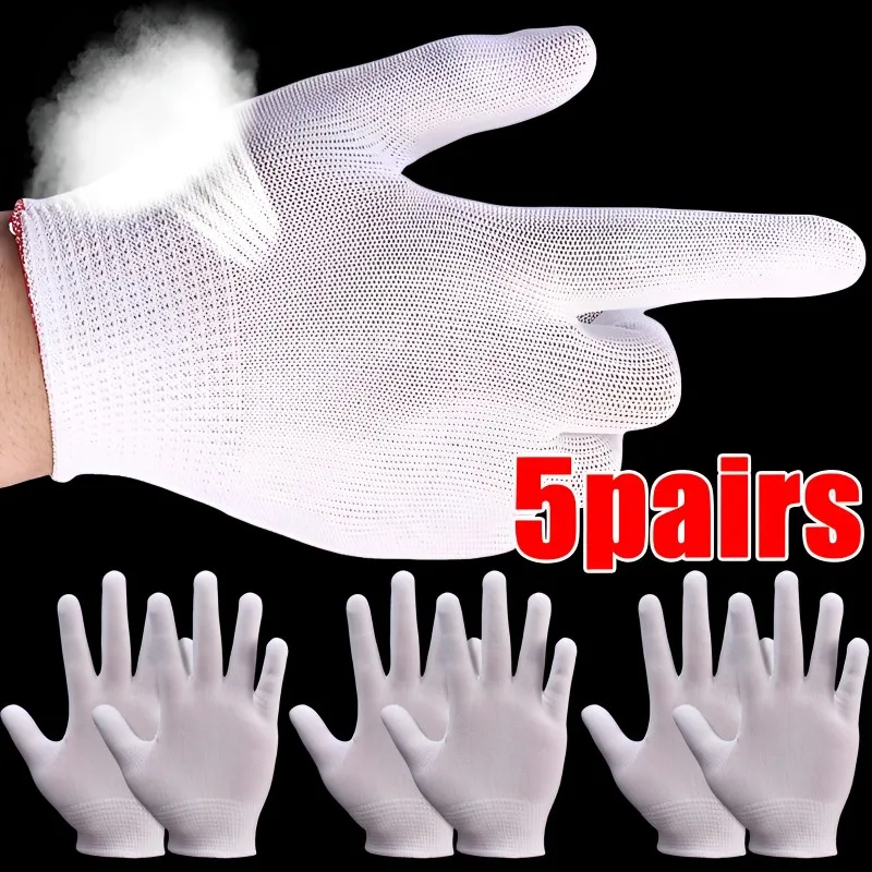 Nylon Thin Gloves Elastic Work Gloves Non-slip Wear-resistant Gloves for Gardening Labor Work Gloves Household Cleaning Tools