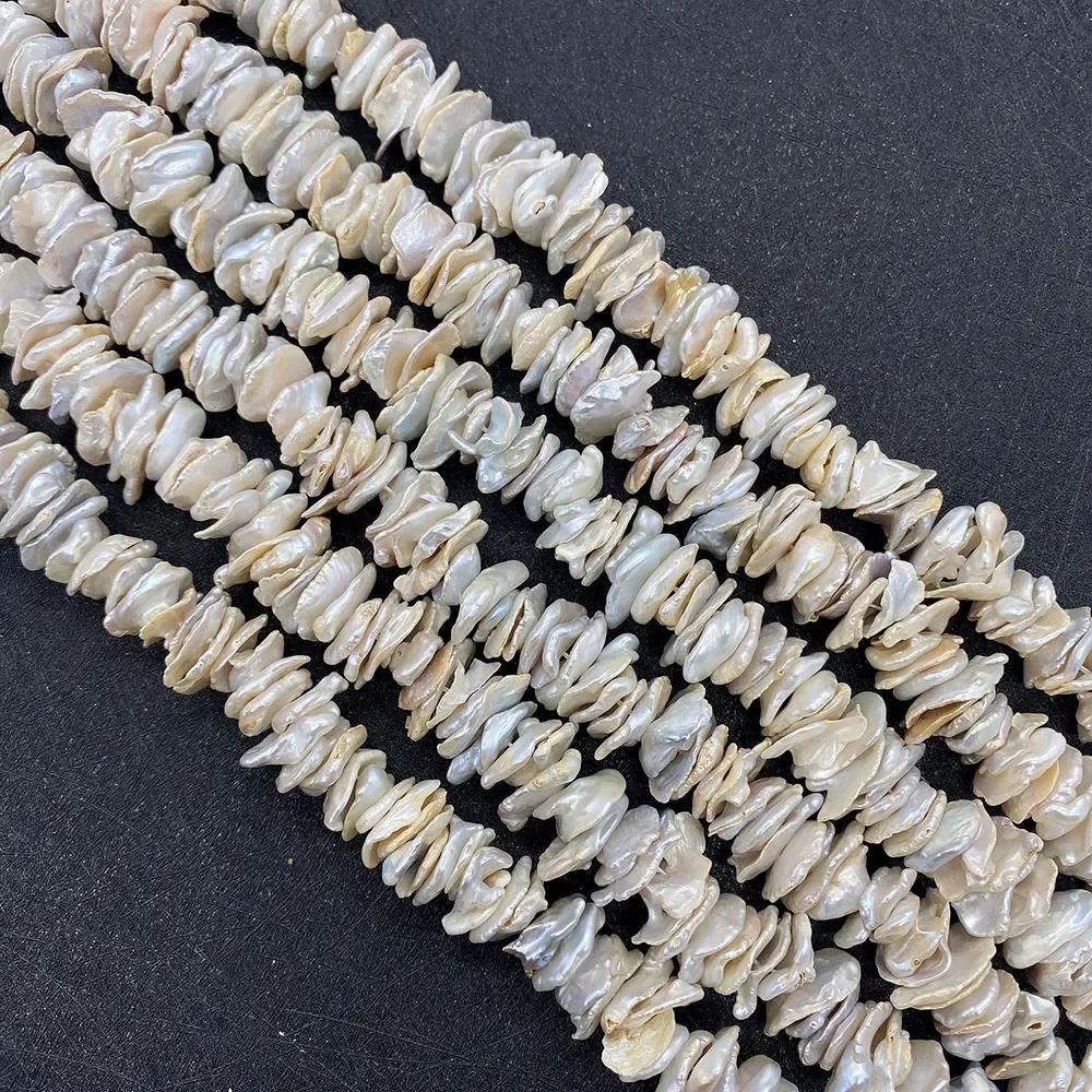 Natural Freshwater Baroque Pearl Flat Beads for Jewelry Making DIY Earrings Necklace Bracelets Clasp Beaded Charms Accessories