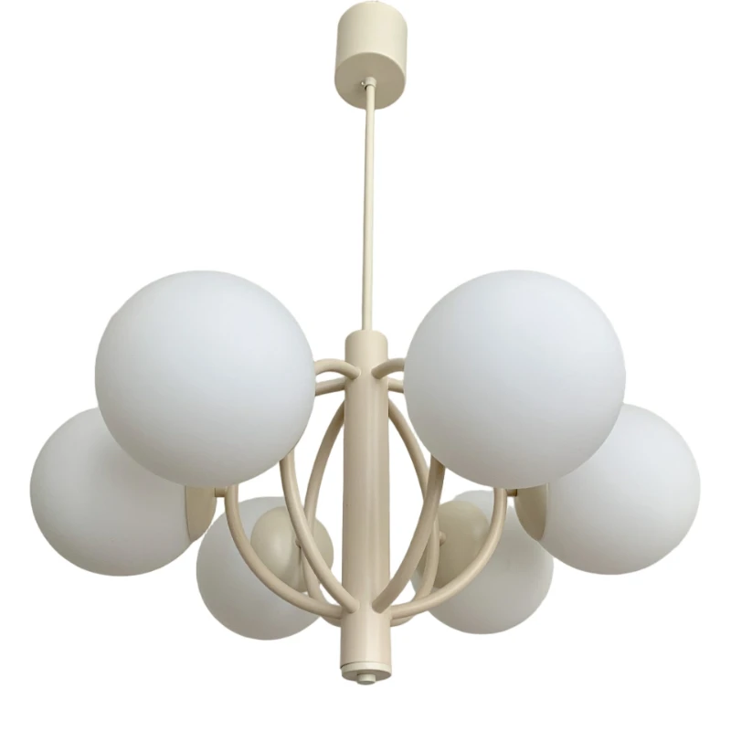 Modern Multi Heads Glass Ball Pendant Lights Living Room Decor Bedroom Chandeliers Dining Table Hanging Lamps Led Lights Fixture