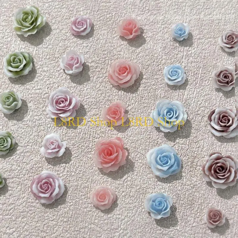 L8rd charmes fleurs ongles art charmes ongles rectangle ongles